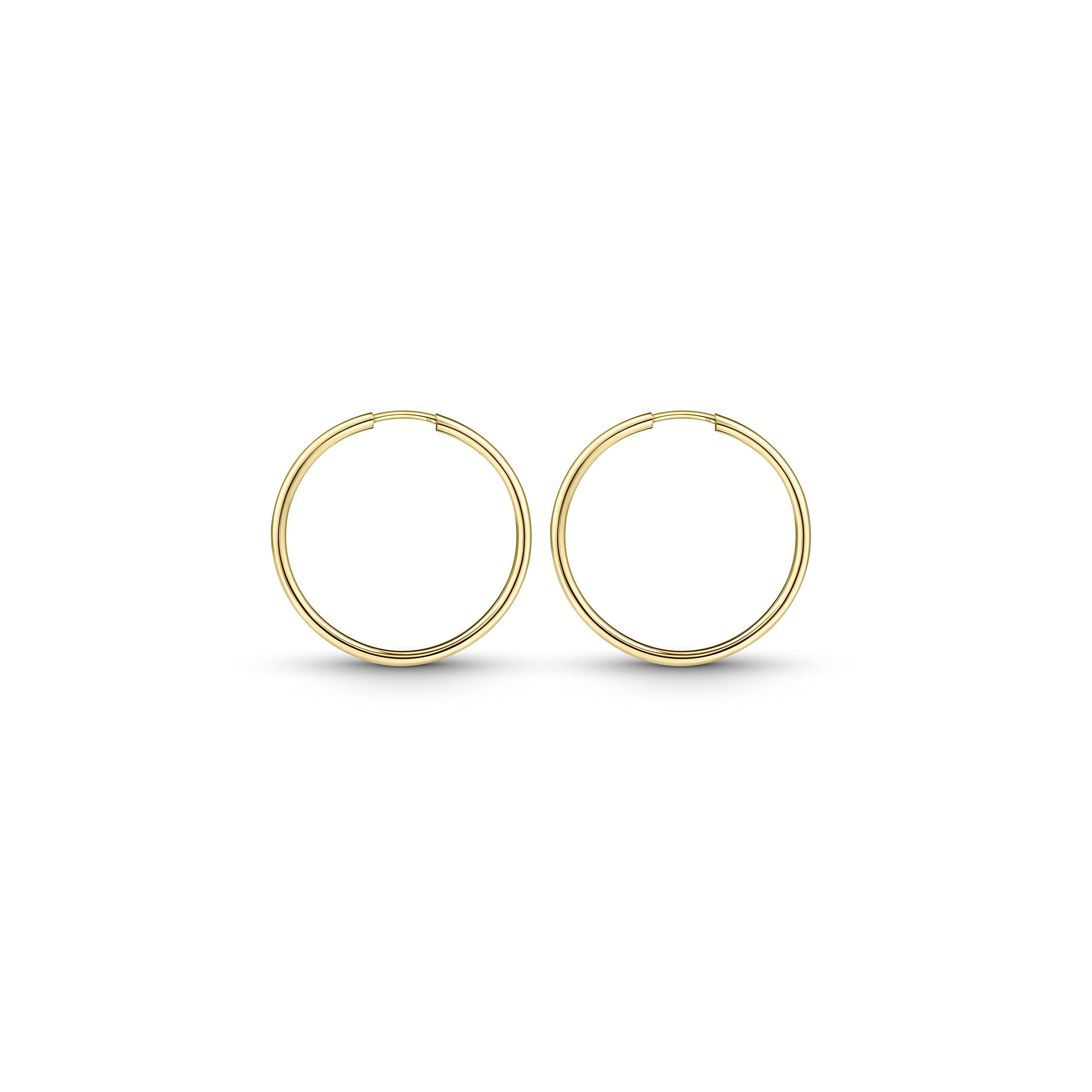 Amberta Allure Pendientes de Aro Fino para Mujer en Oro de 9 Quilates