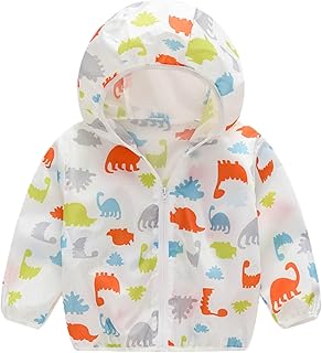 Jaqueta longa para meninos meninos meninas jaquetas de proteção solar impressão desenho animado agasalhos com capuz casacos com zíper água menino bebê menino casaco pesado (vermelho, 3 anos)