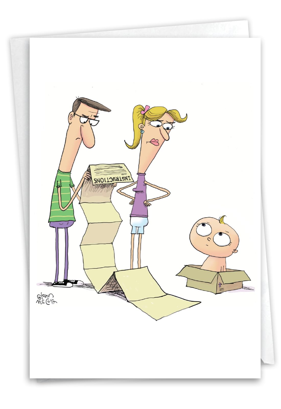 - NobleWorks Funny Baby Congratulations Greeting Card (Parents) with 5 x 7 Inch Envelope (1 Card) Baby Instructions C11085BBG