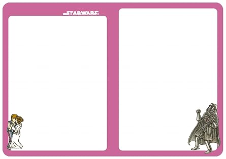 Star Wars ダース・ヴェイダーとプリンセス・レイア 記録帳: 書きやすさと可愛さがひとつに!