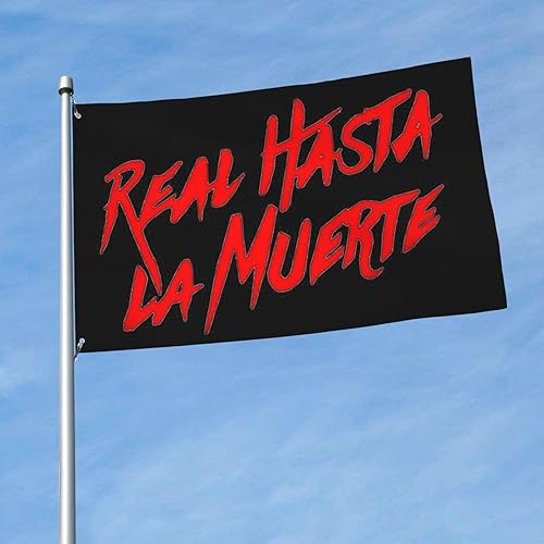 Miniatura 2 de Bandera de Anuel Rapper Aa Singer Real Hasta La Muerte con logotipo para interiores y exteriores, banderas para jardín, patio, fiesta, habitación,