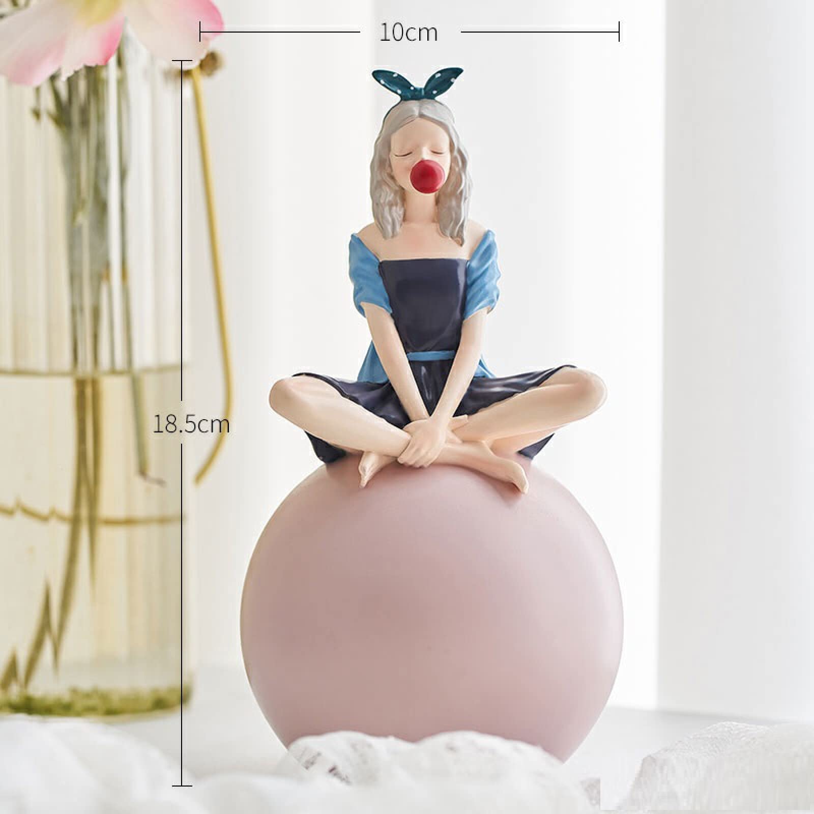 Rzeźby Ścienne Żywiczna Statua Fairy Girl Model Dekoracje Figurki Do Wnętrz