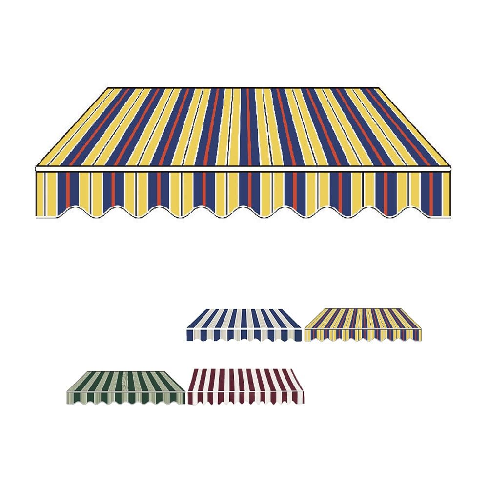 4 x 3 m ning tessuto per patio impermeabile copertura solare tela di ricambio manuale retrattile ning panno in poliestere (giallo 2,5 x 1,5 m)