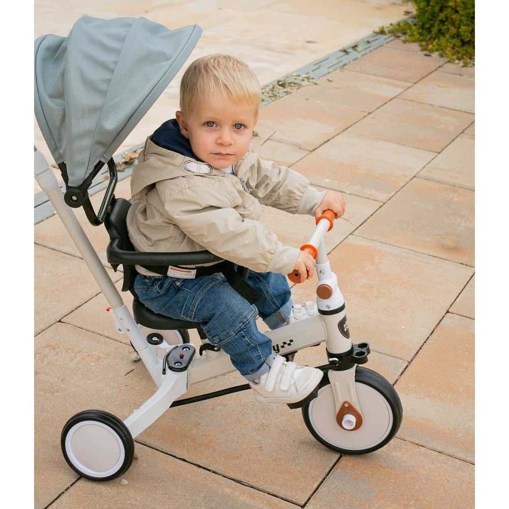 Interbaby Norby: 5 in 1 Dreirad und Laufrad mit Verdeck, 1 bis 5 Jahre