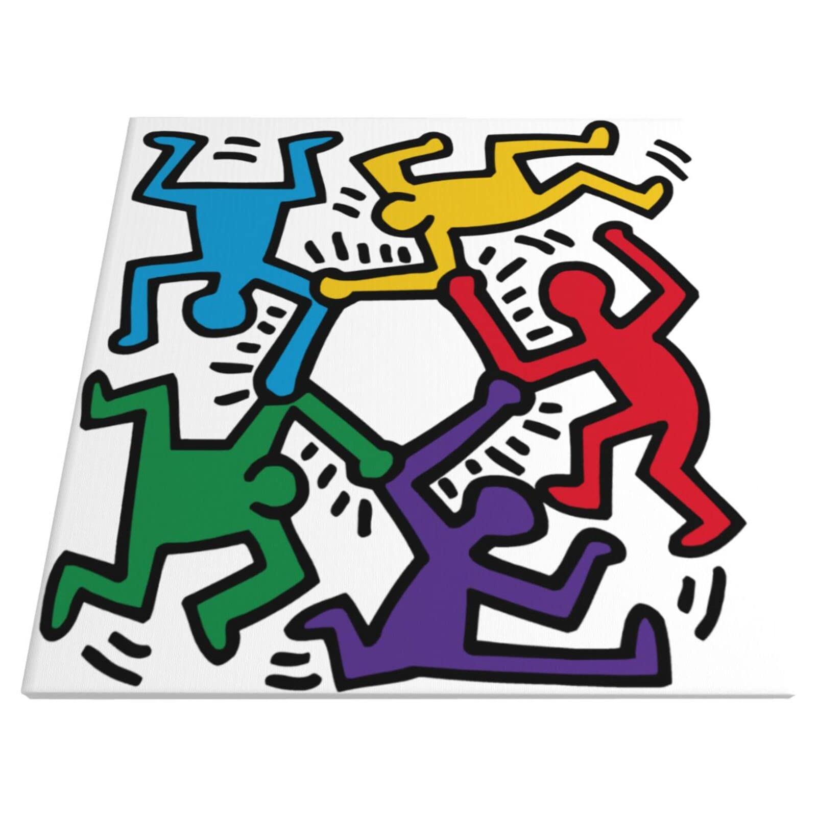 Amazon インテリア絵画 壁の絵 壁掛け絵画 壁飾り キース ヘリング 飾り絵 フレーム無し絵画 アートフレーム リビングの装飾用 玄関装飾用 寝室装飾用 キャンバス絵画 パネル絵 アートパネル モダンでシンプル 部屋飾り 贈り物 50 50cm ウォールステッカー オンライン通販