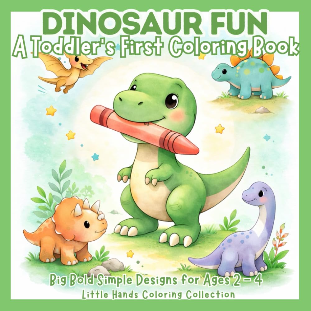 Dinosaur Fun: A Toddler's First Coloring Book (Little Hands Coloring Collection)