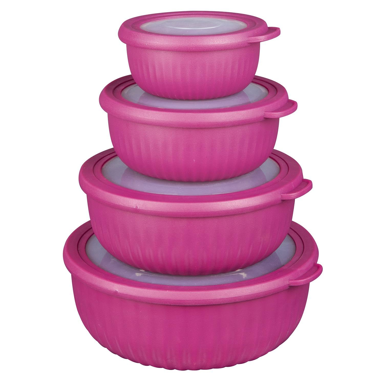 COOK CONCEPT — Set mit 4 flachen Aufbewahrungsboxen — Maße: 23,5 x 22,5 x 9 cm