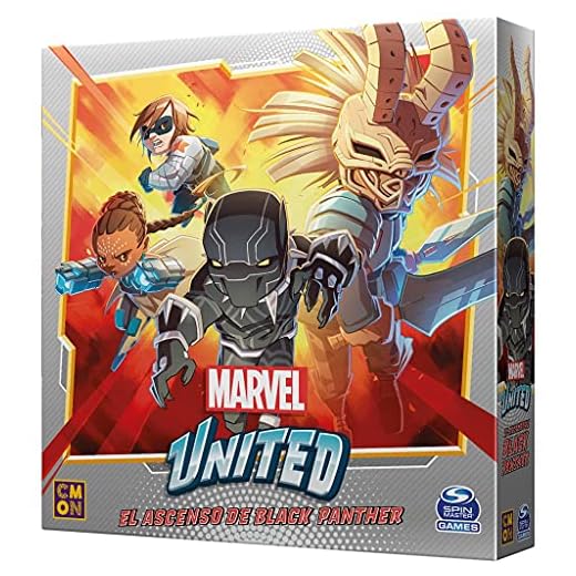 CMON | Marvel United: El ascenso de Black Panther | Expansión | Juego Cooperativo de Estrategia para Adultos y Familias | A Partir de 10 Años | De 1 a 4 Jugadores | 40 Minutos por Partida | Español