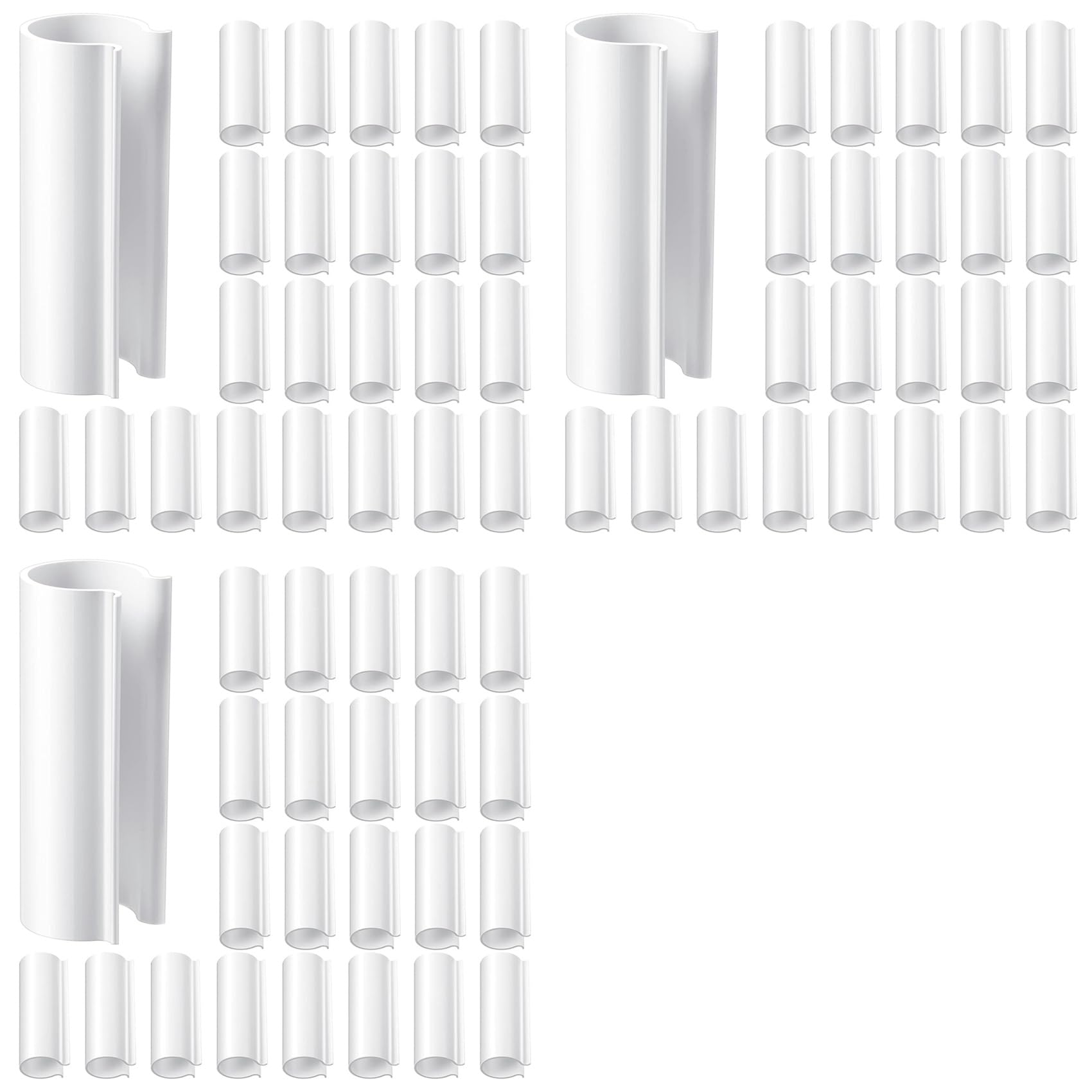 Jnchdghwa White 96 Piece Snap Clamp For Pvc Pipe Greenhouses,Row Covers,Pool Cover Clips,Shelters,Bird Protection(For 1/2 Inch Pvc Pipe)