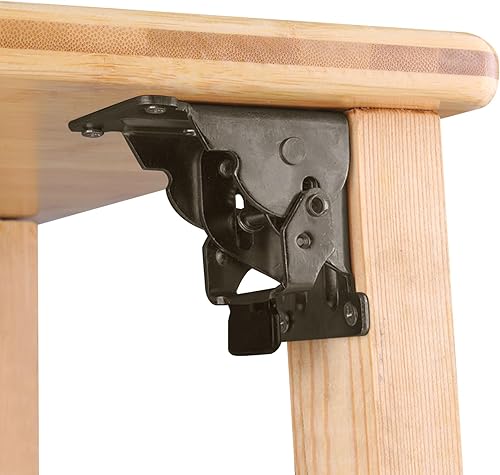 Miniatura 6 de Paquete de 8 soportes plegables para patas, soporte plegable para patas de mesa, bisagra autobloqueante, soporte de soporte plegable con tornillos