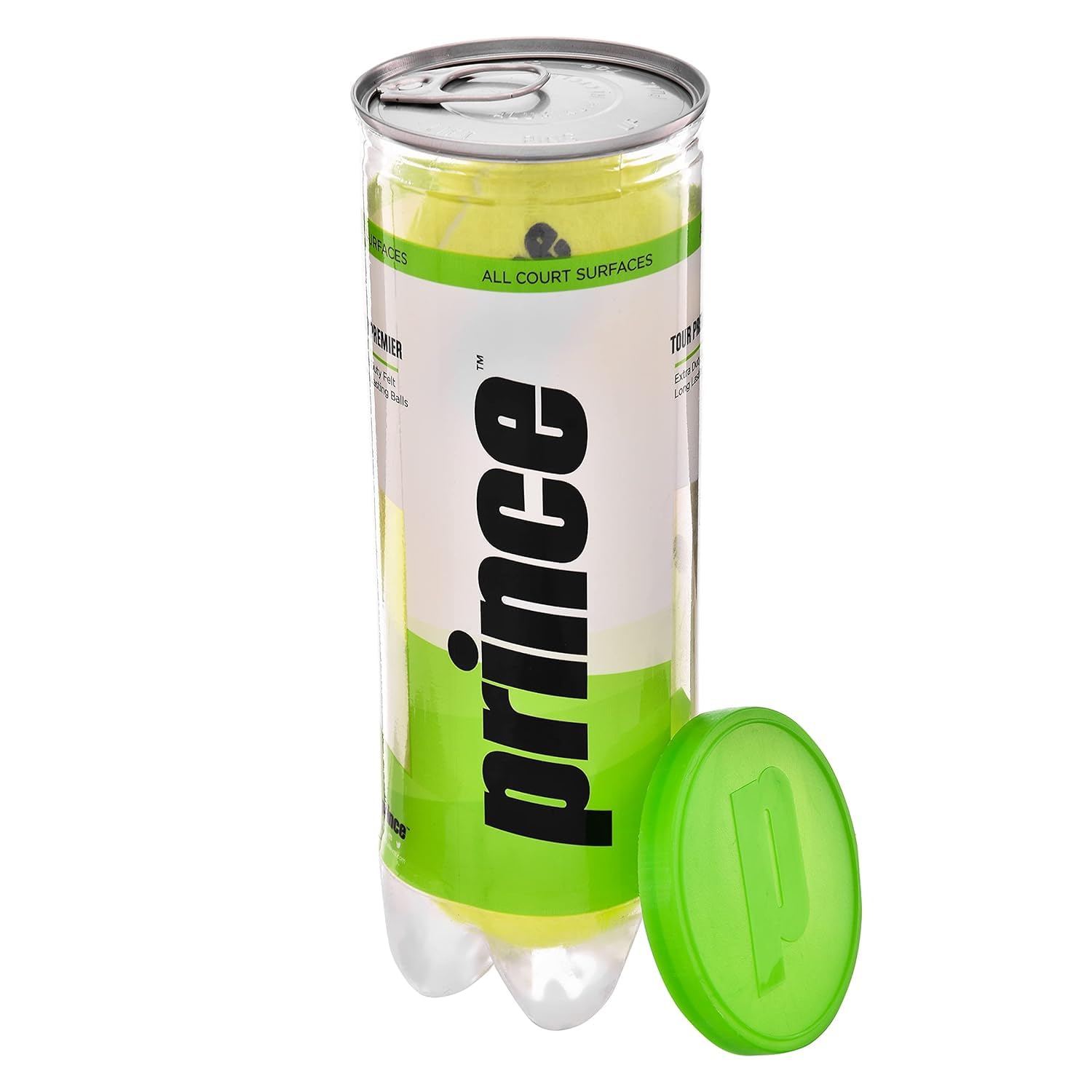 STAG GLOBAL Prince Tour Premier 3B Can Tennis Ball Pack of 3 (Yellow) - Suitable for Hard Court Surfaces, Outdoor,Asphalt,Cement Courts and Cricket 2