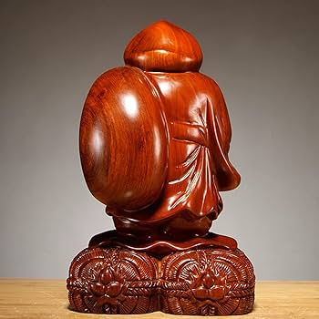 Amazon｜木彫り仏像【大黒天】金運仏像 開運招福 置物 高級天然