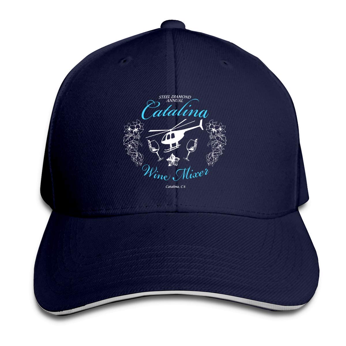 Catalina Annual Wine Mixer Baseball Cap Unisex Golf Hats Adjustable Plain Cap Black