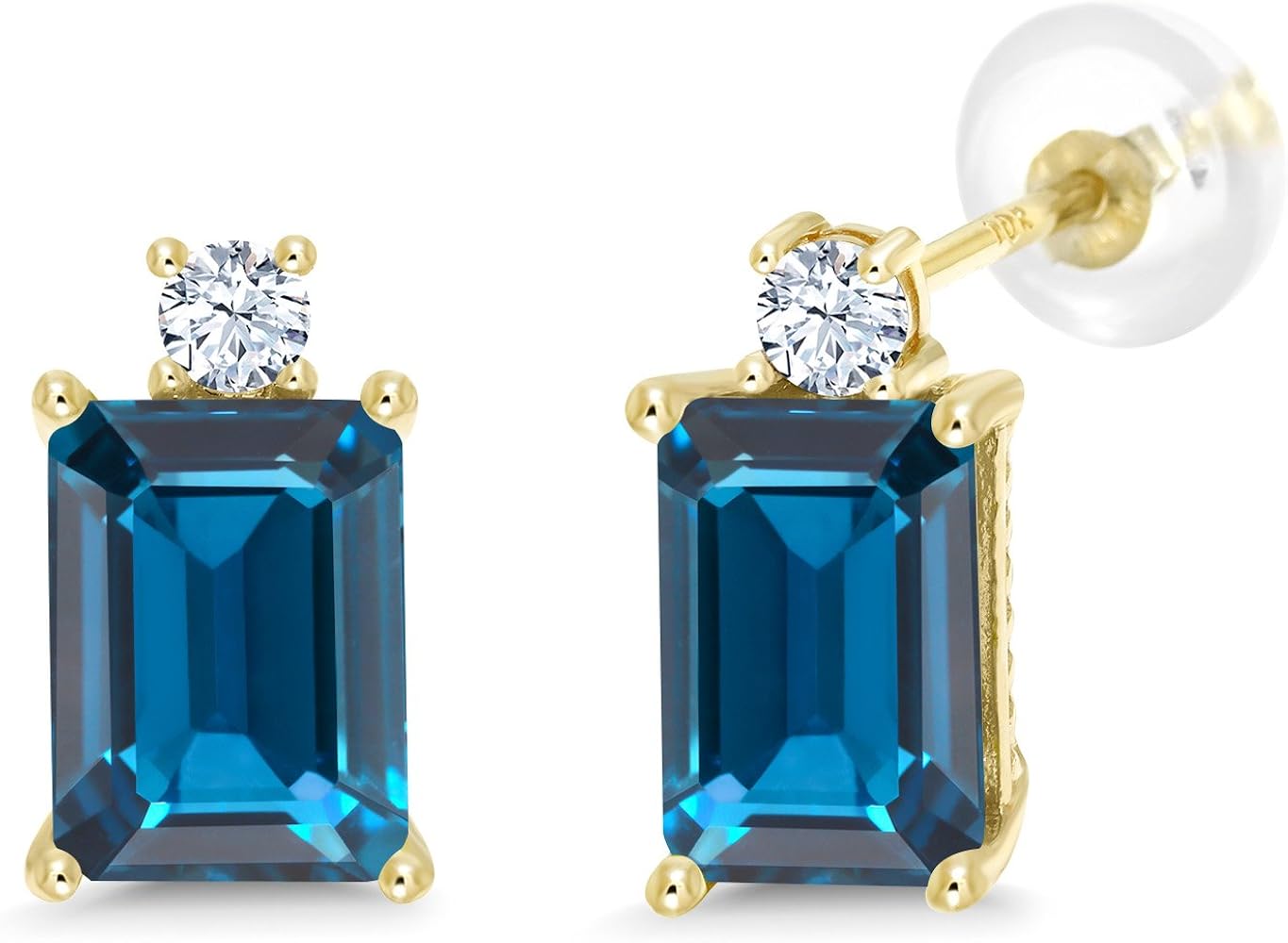 Amazon.co.jp: [Gem Stone King] 4カラット 天然 ロンドンブルー