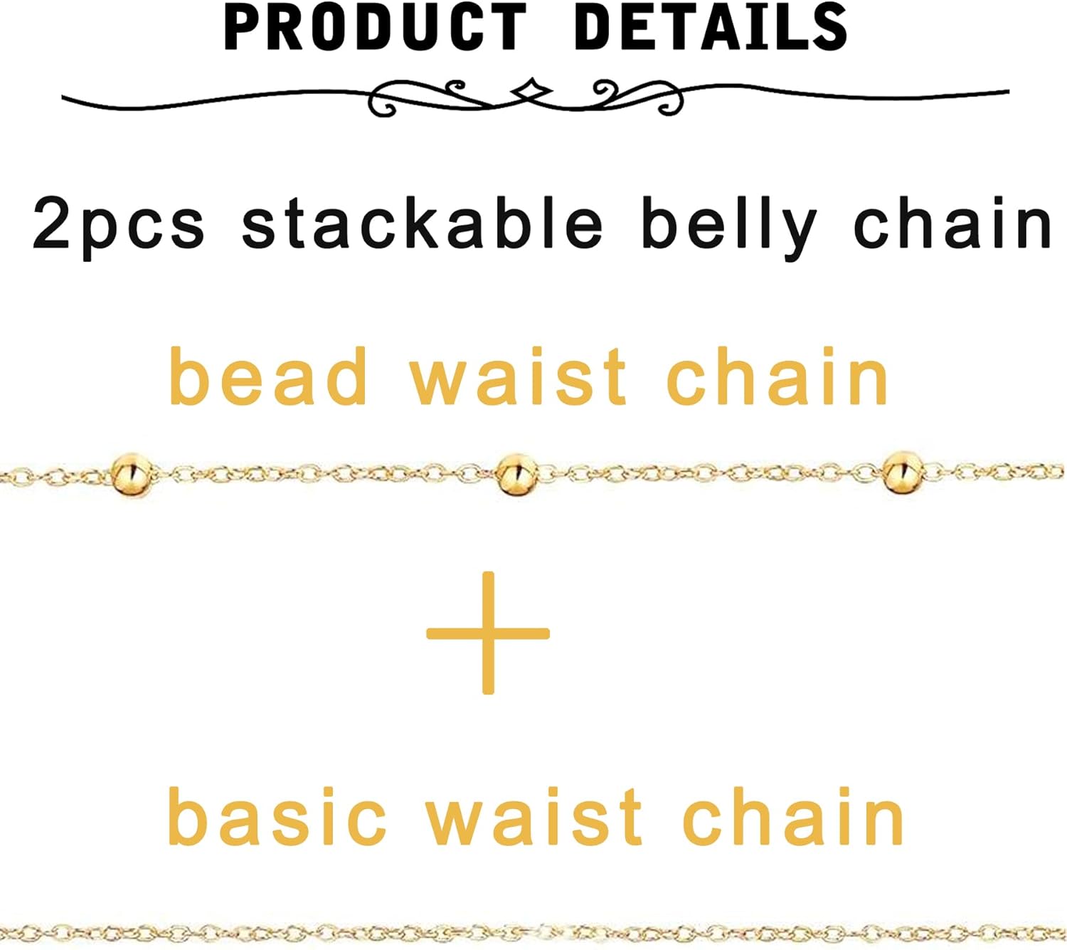 MODRSA Gold Body Chain Jewelry for Women Back Necklace for Backless Dress Backdrop Pearl Rhinestone Belly Chain Waist Chains Bra Chains Lingerie Summer Bikini Bodychain Trendy Sexy Stomach Jewelry - Image 5