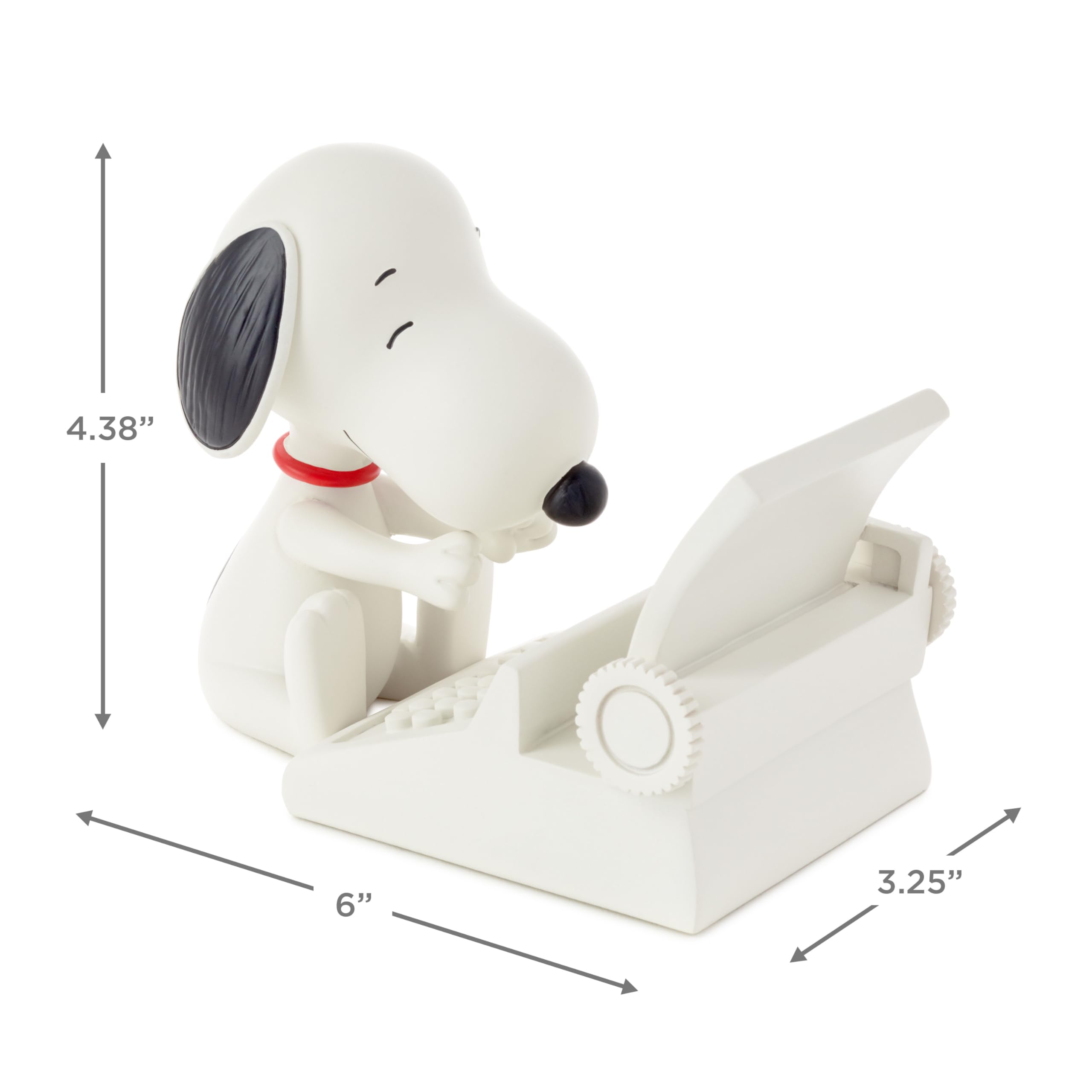 Soporte para teléfono móvil (máquina de escribir) Hallmark Peanuts Snoopy, material de oficina, regalos para profesor, jefe o asistente administrativo