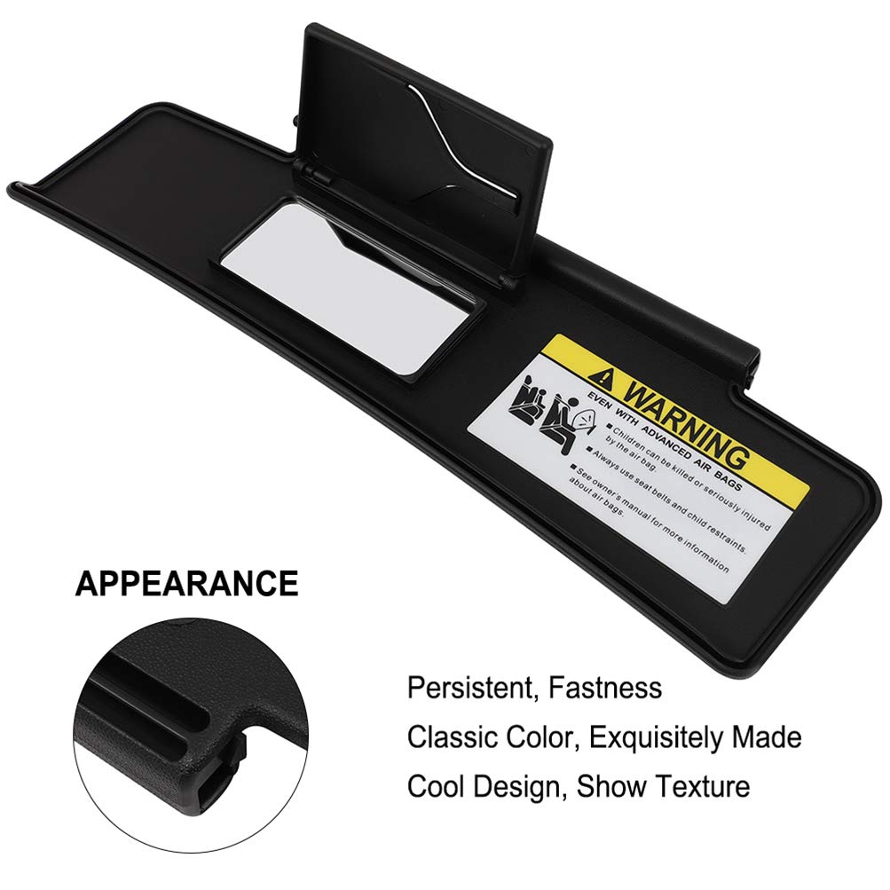 cciyu Black Sun Visor Left Driver Side fit for 2006 2007 2008 2009 2010 2011 2012 2013 2014 2015 made for Mazda for MX-5 for Miata Sun Visor Assembly