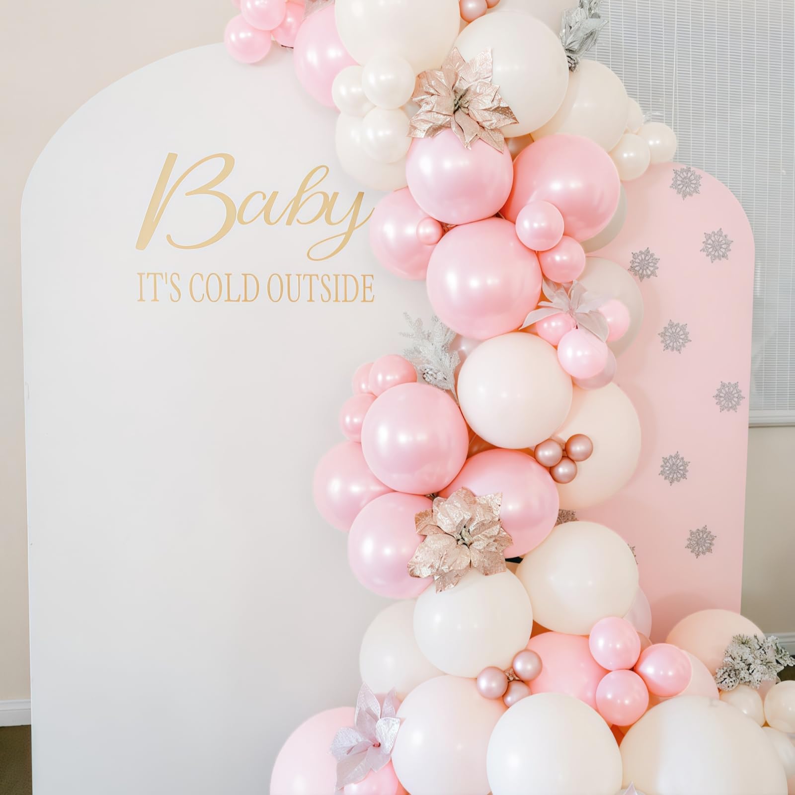 Różowe i białe balony, pastelowy różowy perłowy jasny biały przezroczysty balon z podwójnym wypchanym balonem lateksowym dla kobiet, przyjęcie urodzinowe, rocznicę ślubu, dekoracja baby shower, 50 szt