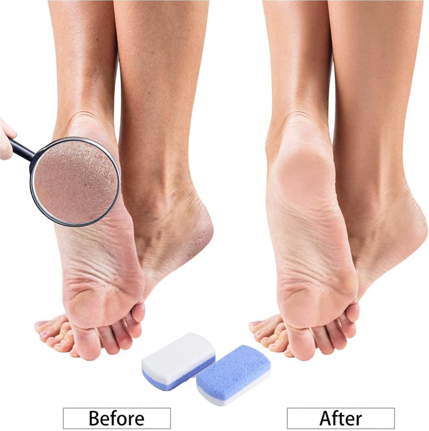 Pietra Pomice per Piedi - Doppia Azione, Pietra Lavica per Cura del Piede, Rimozione Pelle Morta e Calli