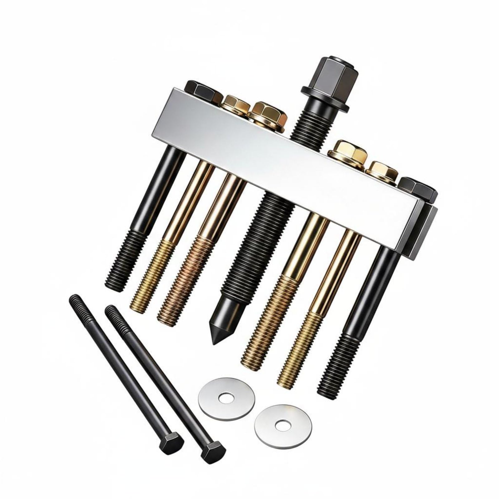 High Strength Crankshaft Pulley Puller Crank Pulley Removal Tool Thickened Harmonic Damper Puller Heavy Duty for Mechanics, Auto Repair Workers, Garage, Fan Pulley Puller-picture-18