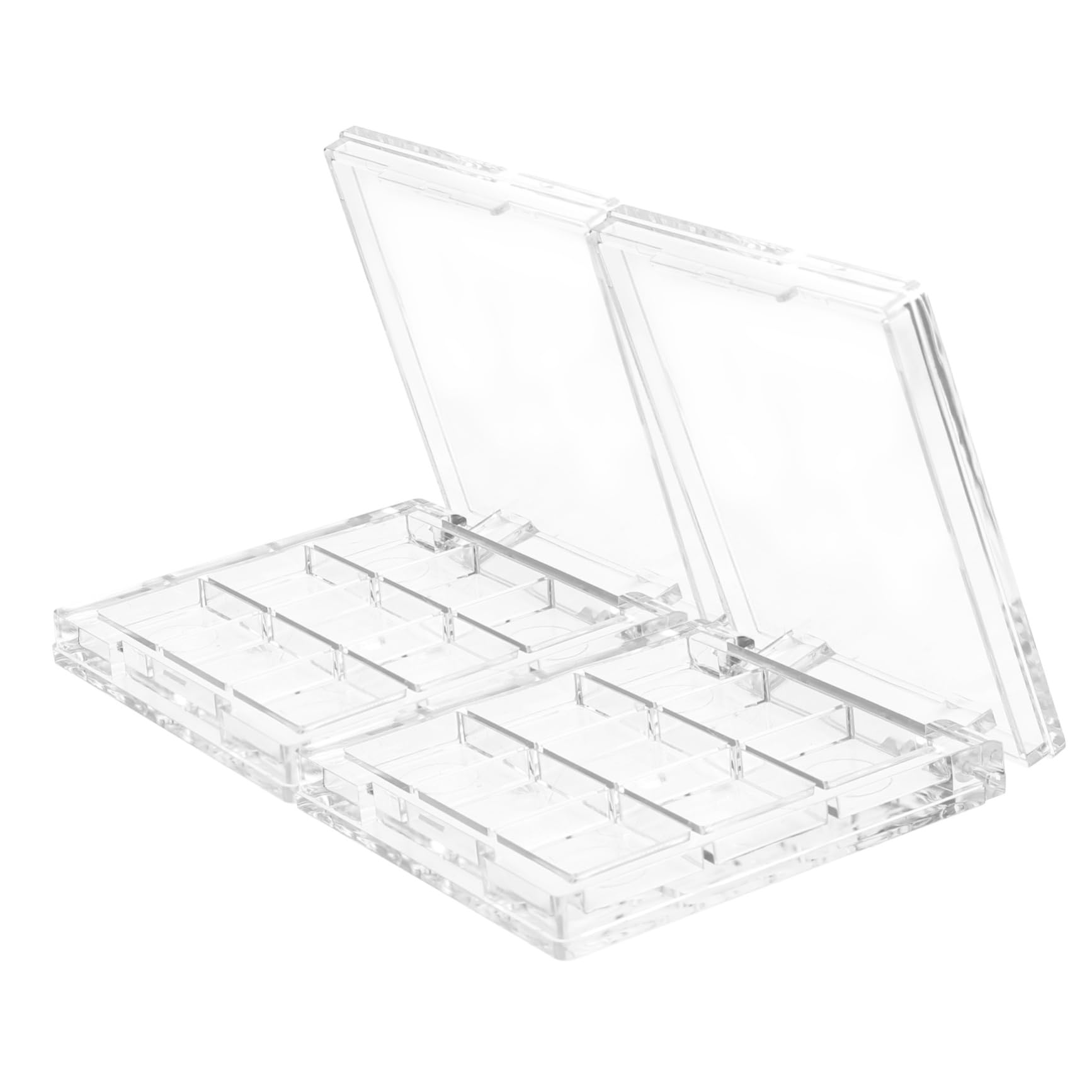 FOMIYES 2pcs Small Makeup Case Eyeshadow Palette Empty Makeup Pallet Eyeshadow Holder Travel Highlighter Case