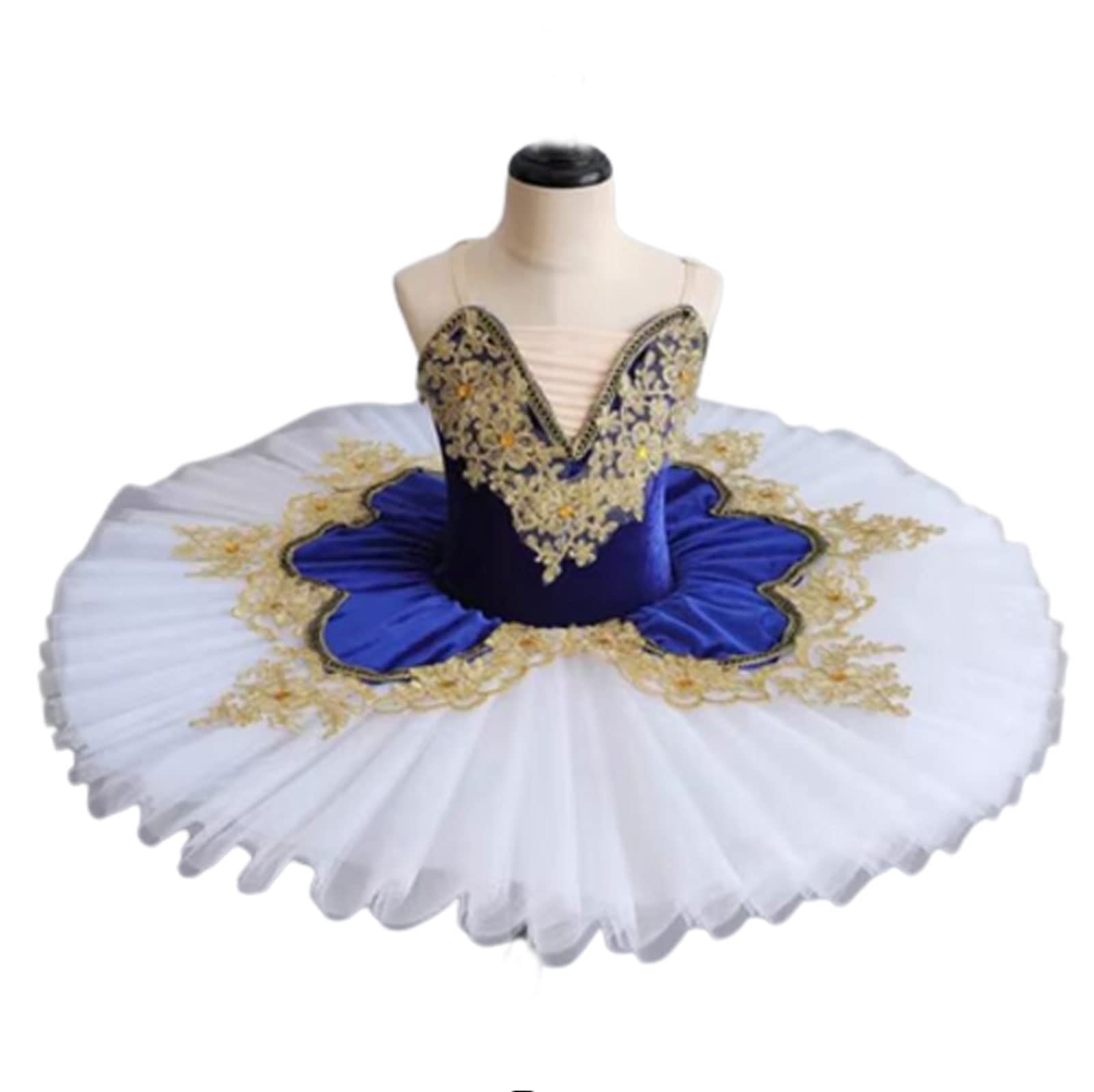 OTMYIGO Ragazza Tutu di Balletto Gonna Balletto per Bambini Costume da Lago dei cigni Costumi di Danza del Ventre Abito da Competizione per spettacoli teatrali