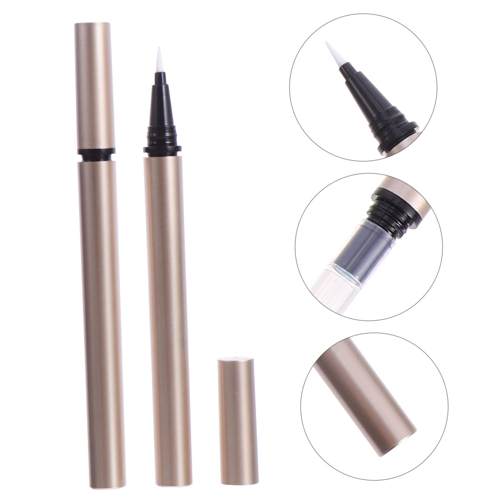 Garneck 5piezas Tubo Vacío de Delineador de Ojos Envase Recargable para Delineador Líquido para DIY Cosmético Uso Maquillaje de Ojos