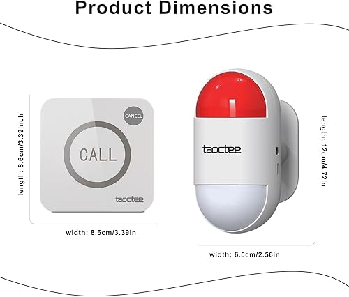 Miniatura 4 de Alarma con botón de pánico para casa, control remoto, sistema de alarma de sirena de oficina, sonido y luz, botón de pánico de emergencia para