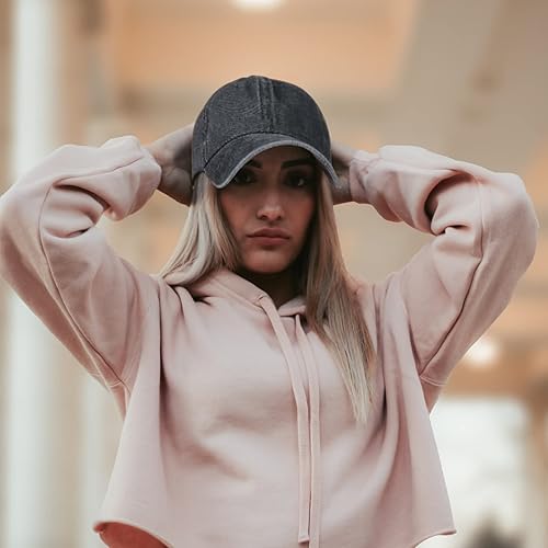 Miniatura 4 de Gorra de béisbol unisex vintage lavada, estilo retro, ajustable, para papá, para hombres y mujeres