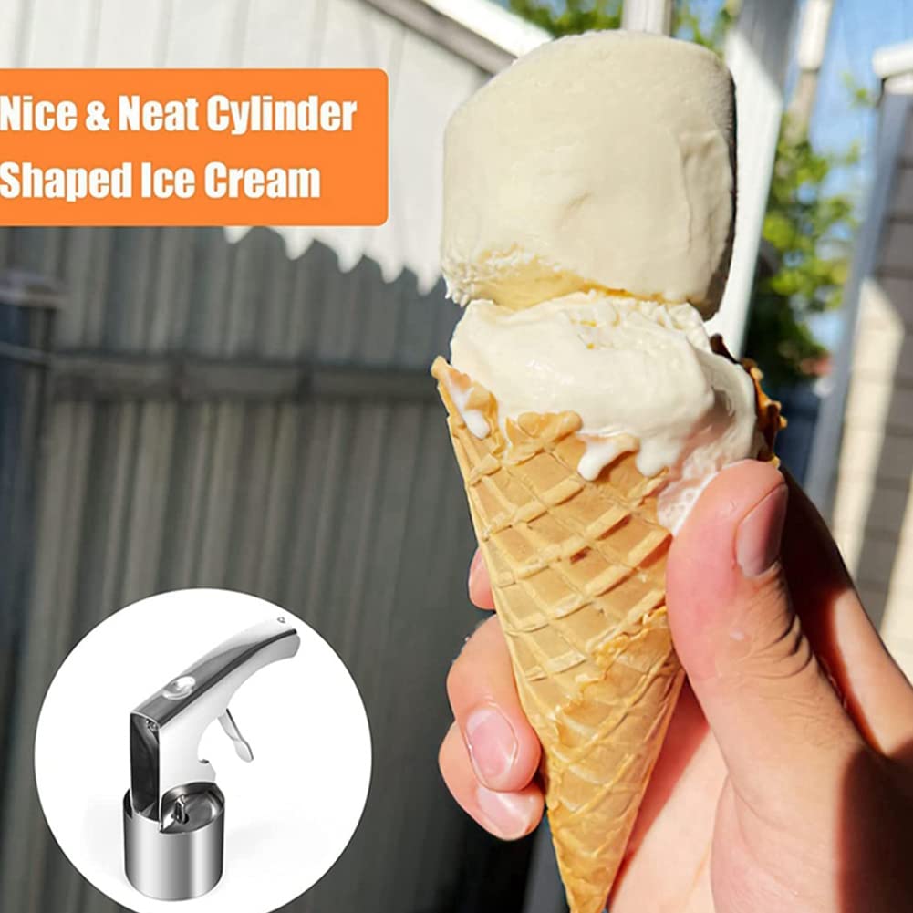 Eislöffel, großes Volumen, zylindrisch, mit Auslöser, Zubehör für Eiscreme, 2 Stück