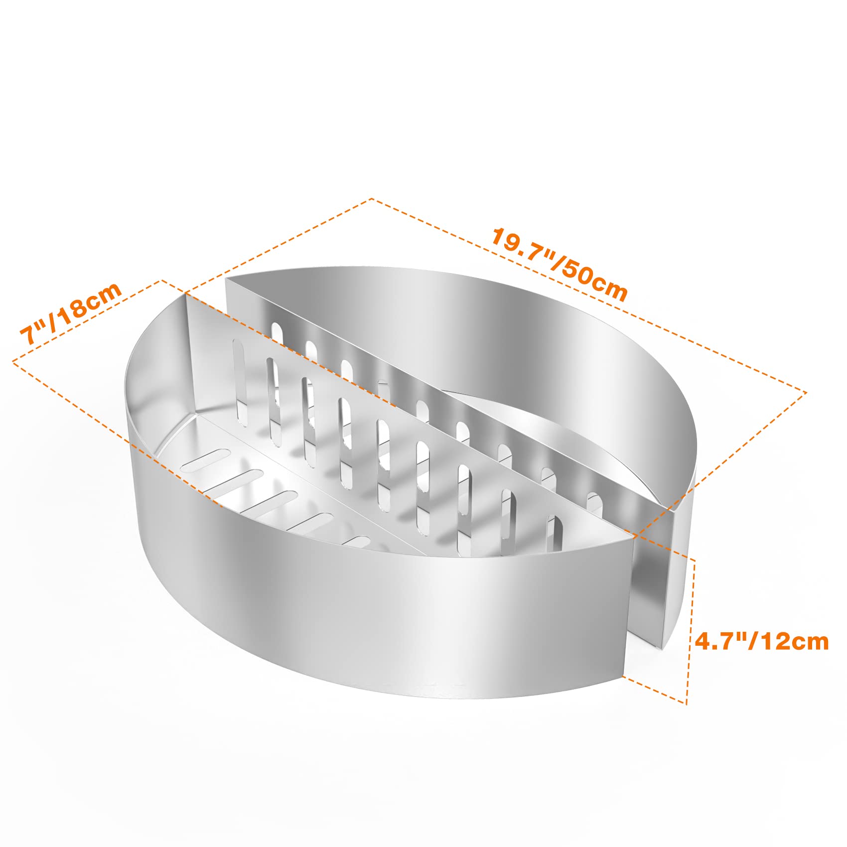only fire Cestino in acciaio inox per barbecue Weber 66 cm