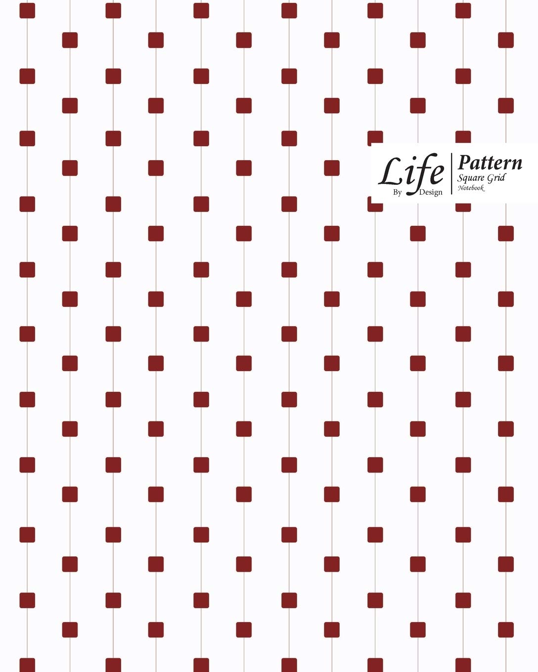 Cube Pattern Square Grid, Quad Ruled, Composition Notebook, 100 Sheets, Large Size 8 x 10 Inch Red Dots Cover