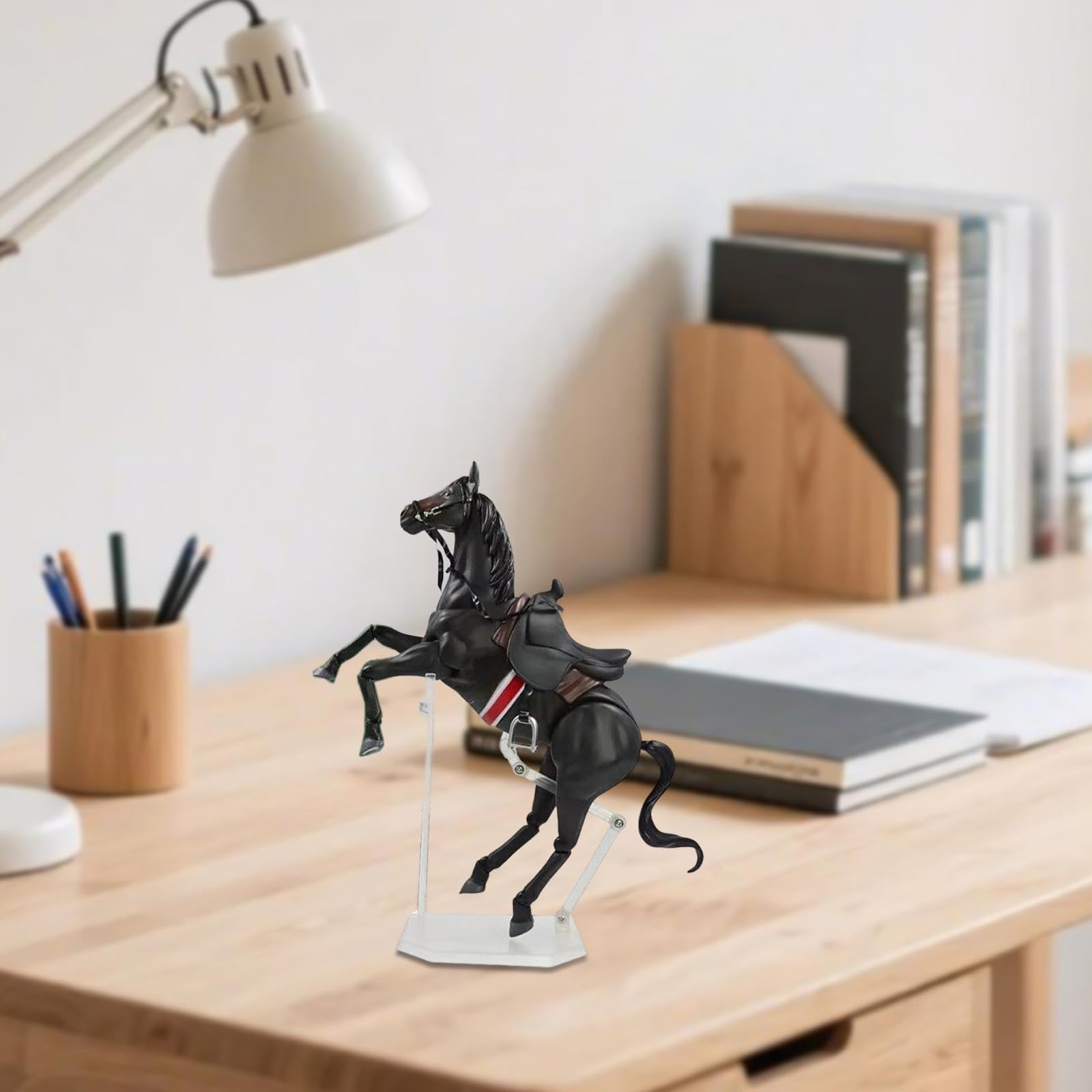 Amazon.co.jp: Generic 馬フィギュア 可動関節 動物模型 スタンド付き