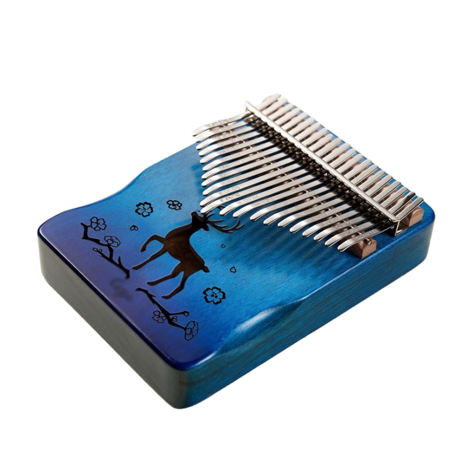 Suono Squisito Thumb Piano 17 Tasti in Legno di Mogano, per Strumento Musicale a percussione per Principianti, Pianoforte a Dito Portatile, Regali Musicali Facile da Giocare