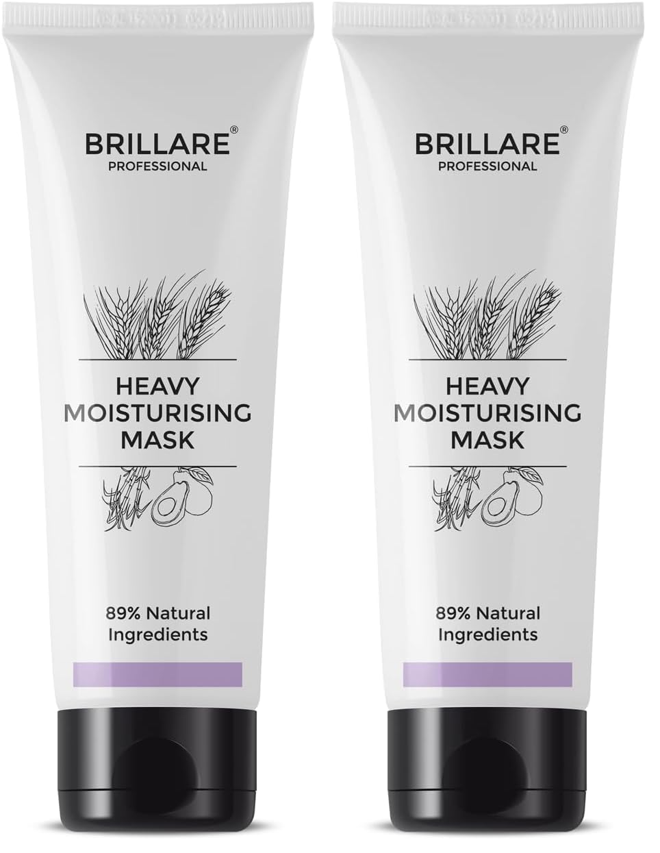 Brillare Professional Heavy Moisturising Mask | Repairs Dry & Damaged Hair | Combats Frizz & Scalp Dryness | Makes hair Smooth & Manageable | For Men & Women (125 g) (Pack of 2)-image-19