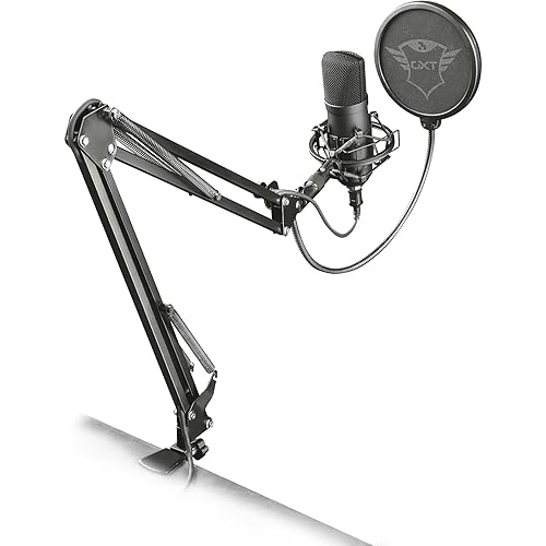 Trust Emit Plus GXT 252+ Digital USB Streaming Microphone - 22400, Black, Large