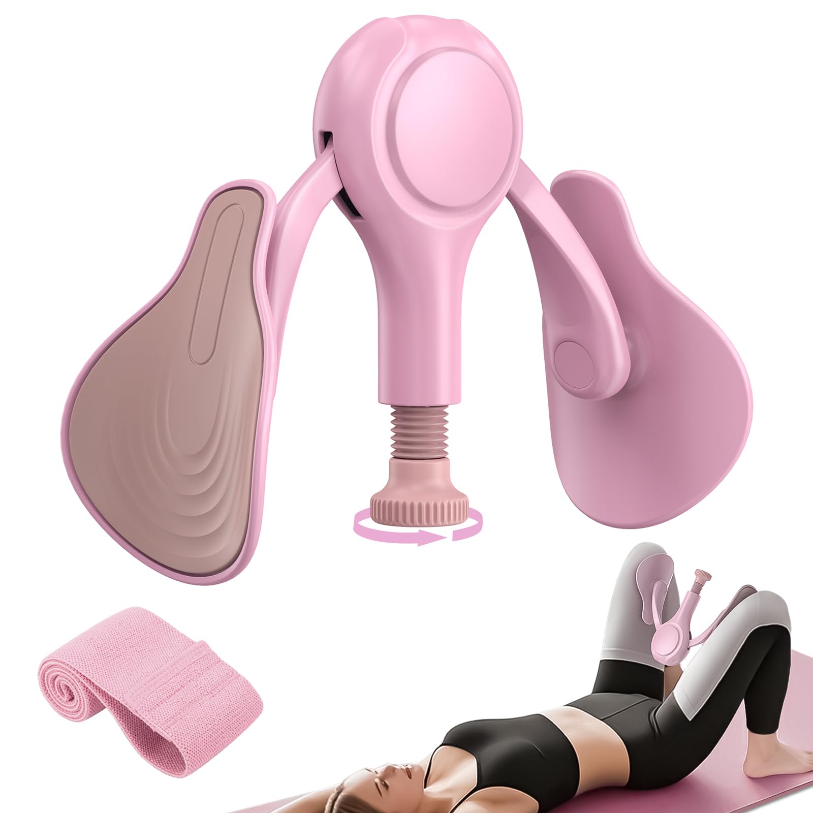 Appareil pour Muscler Le Périnée et Fessiers, Kegel Appareil de Musculation Réglable 31.8kg pour Femme et Homme, Équipement de Renforcement à Domicile pour Post-Partum, avec Bande