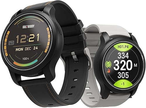 Golf Buddy Aim W12 - Reloj GPS de golf, pantalla táctil a todo color, precargado con 40.000 campos mundiales, relojes de golf fáciles de usar