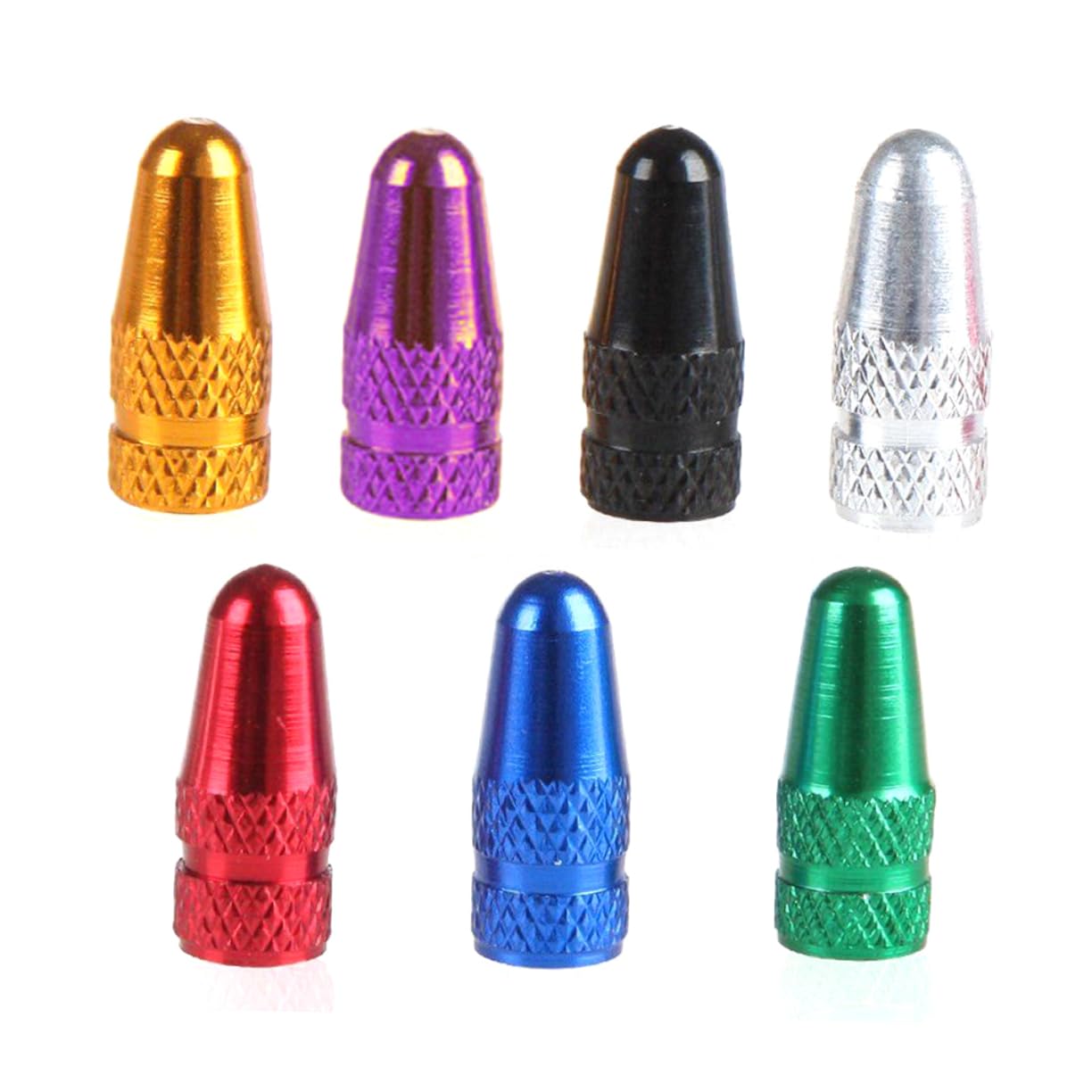 Parliky Bike Wheel Air Plug Purple Tire Valve Caps Aluminum Alloy Set of 4 for Road Mountain Bikes