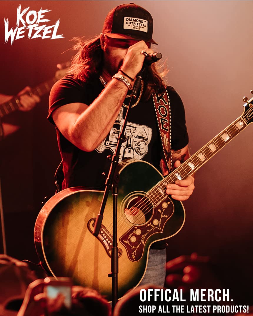 Koe Wetzel Offizielles Konzert-Shirt – Guitar Smash Crew Neck Tee