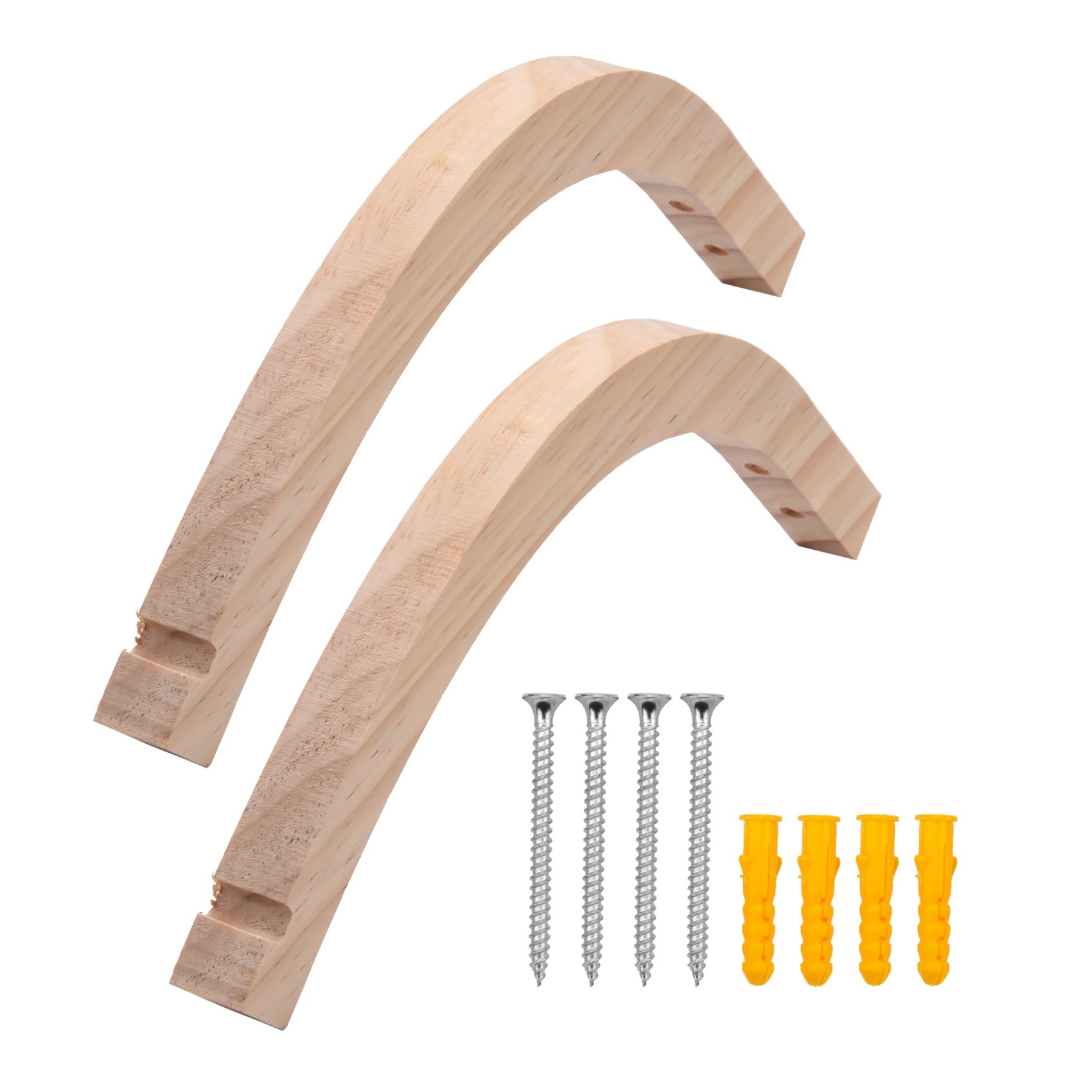 Dciustfhe Wooden Wall Hooks, Indoor Plant Hangers, Flower Bracket, Wind Chimes Hooks