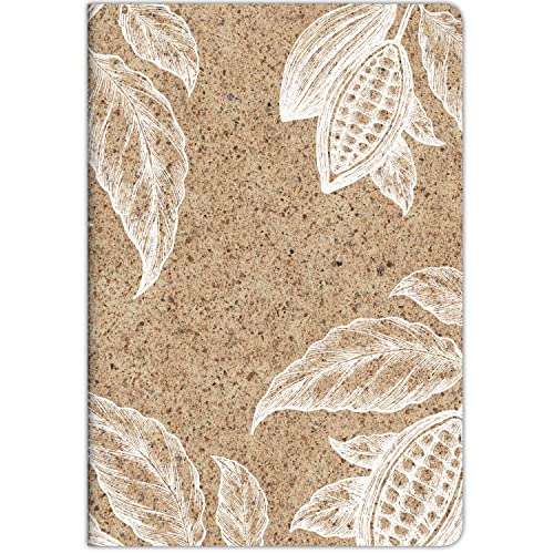 Clairefontaine 83541C - Un Cahier Piqué Cousu Fil Papier à base de Coques de Cacao A4 21x29,7 cm 96 Pages Lignées avec marge papier Ivoire 90g Collection...