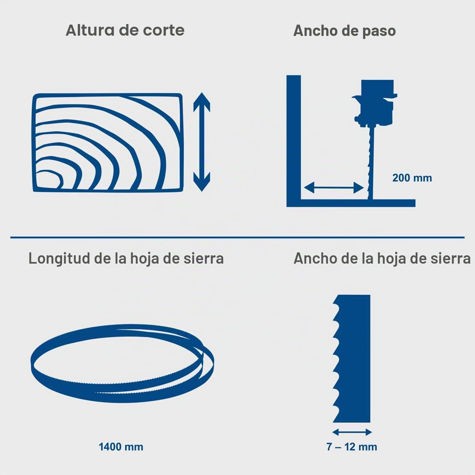 Scheppach - Sierra de cinta HBS25-350 W - 230 V - Altura de corte 80 mm - Velocidad de la cinta 880 m/min - Velocidad de rotación 1400 min-1 - Mesa reclinable 45°