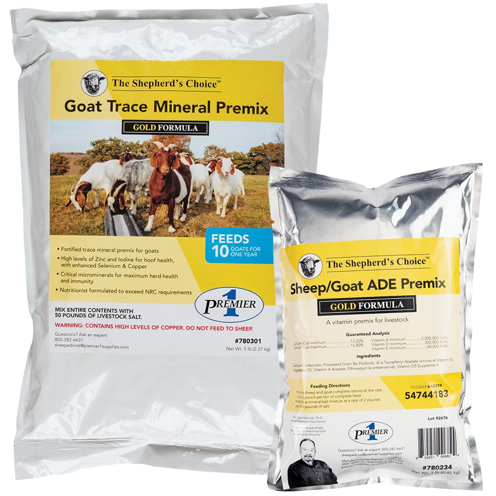 Premier 1 Shepherd’s Choice® Goat Trace Mineral Premix with A/D/E Vitamin Pack
