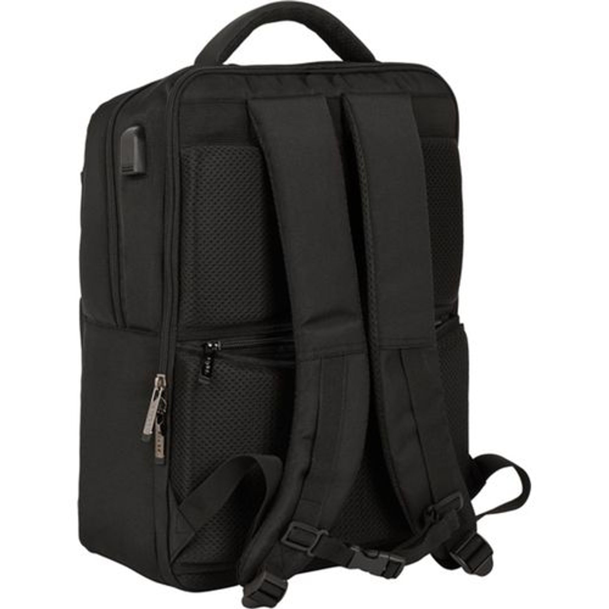 SAFTA Zaino per laptop da 13,3 pollici, con patta per laptop da 13,3 pollici, design executive, porta USB, scomparto imbottito e stile minimalista
