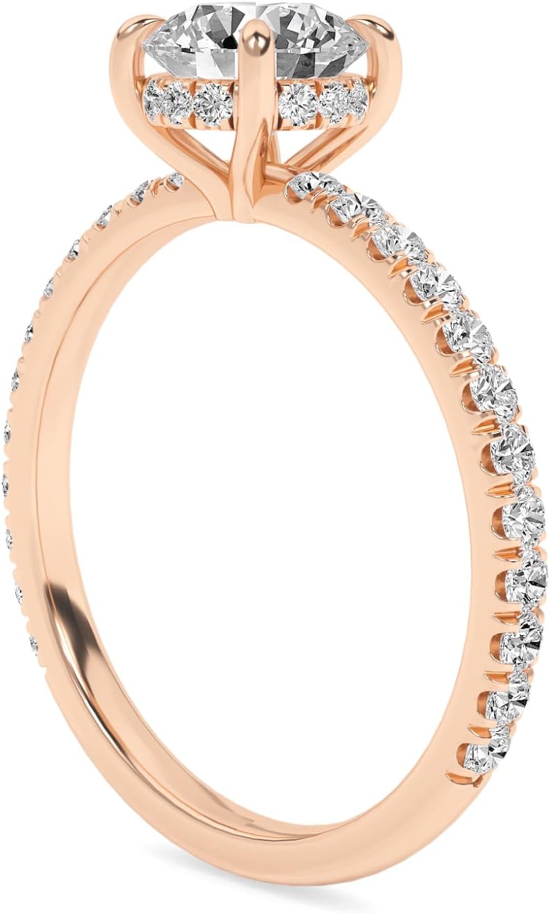 SAVEARTH DIAMONDS Solitaire Engagement Rings For Women, 0.80 Ctw to 2.40 Ctw Lab Created Moissanite Eternity Promise Ring For Her 10K / 14K Solid Gold or 925 Sterling Silver | VVS1 Quality