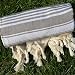 Dandelion - Basic Pattern - Naturally-Dyed Cotton Turkish Towel Peshtemal - 71x39 Inches - Gray