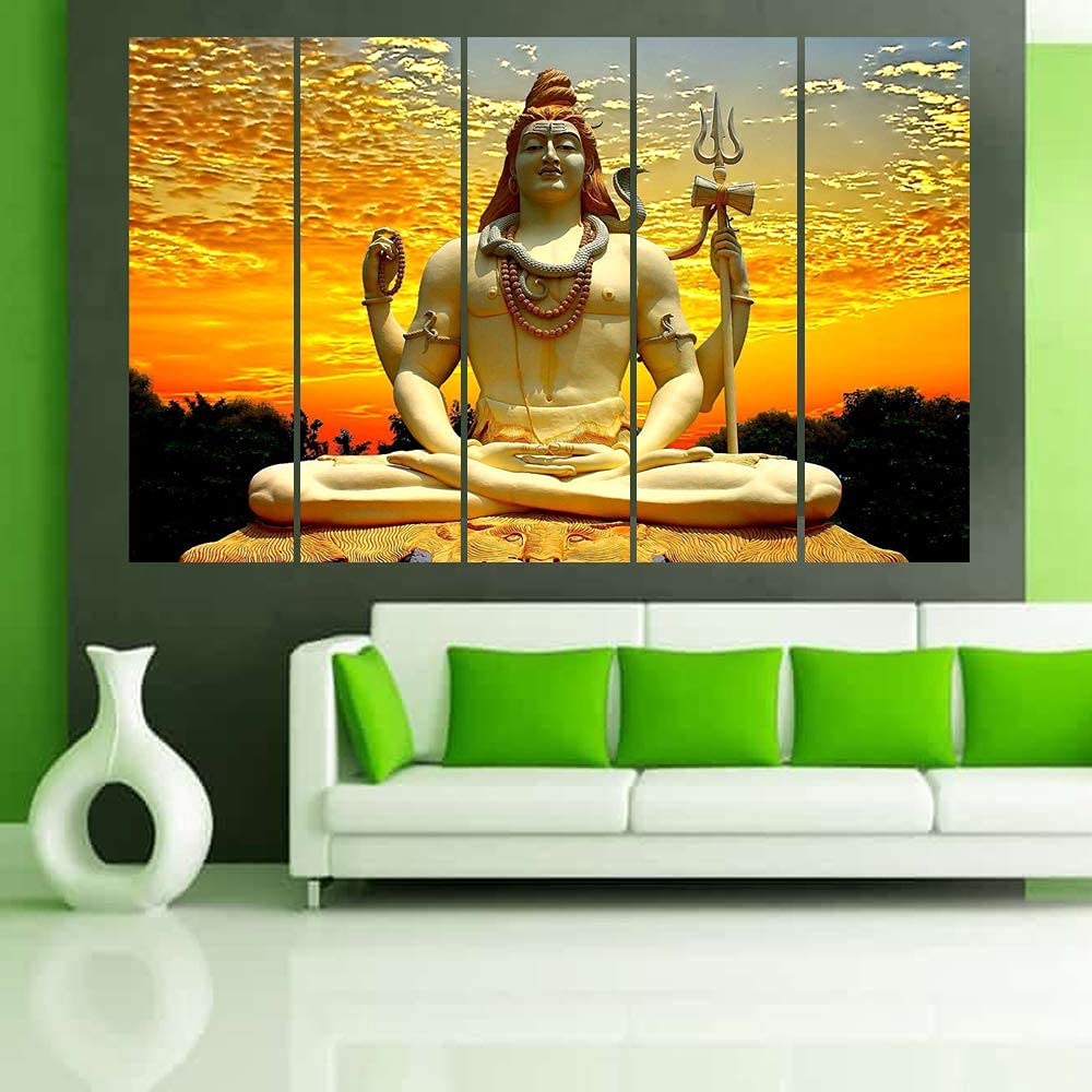 HAF Multiple Frames Wall Painting for Living Room, Bedroom, Hotels & Office 7mm Heavy Wooden MDF & Digital Printing (130 x 76 cm)