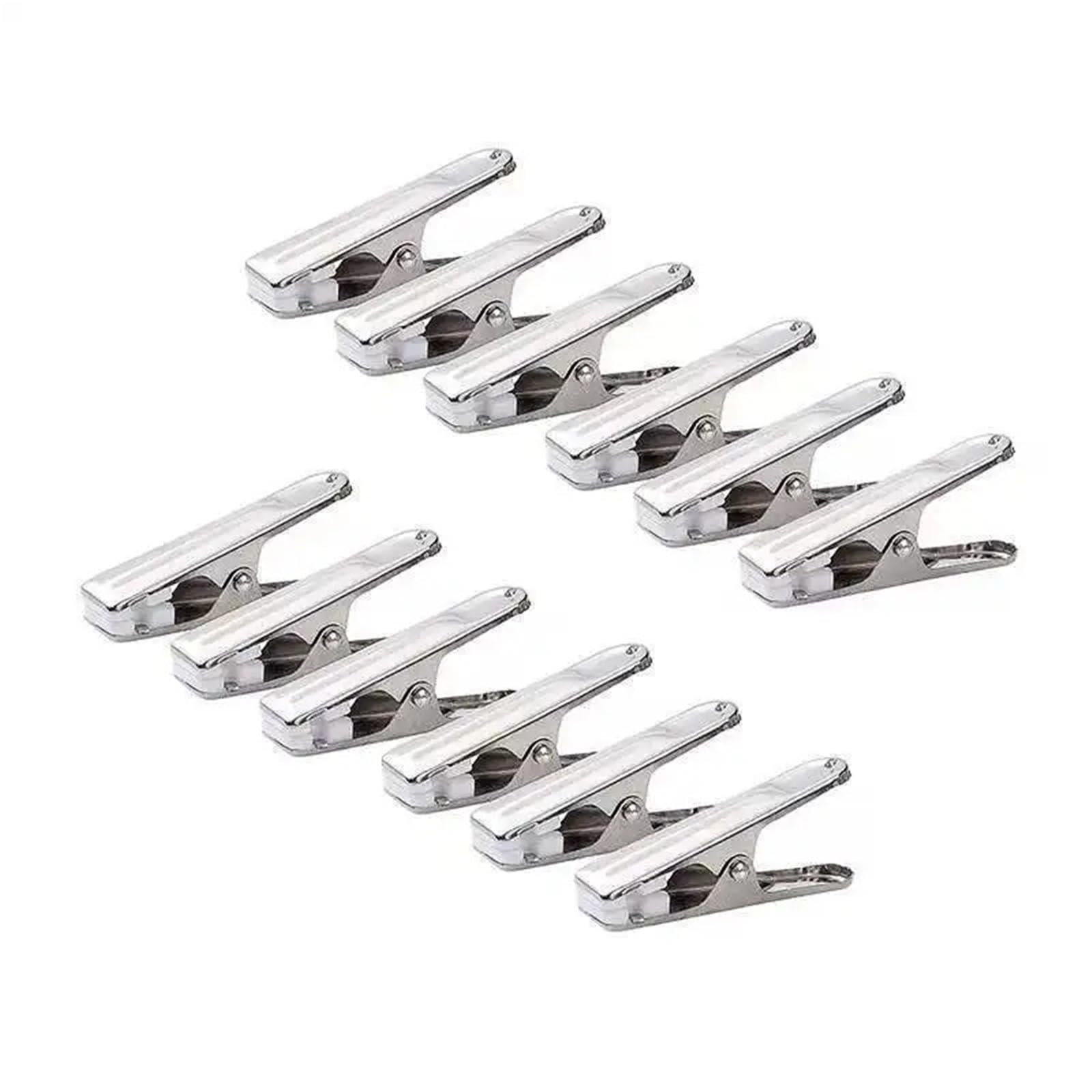 Clothespins 5/12/24Pcs Stainless Steel Clothes Clips Multipurpose &Underwear Pegs Household Clothespins Sealing Windproof Clamps(12PCS)