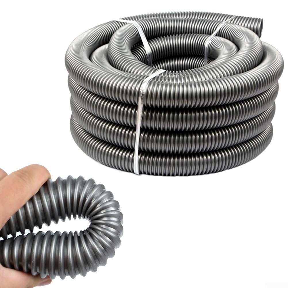 Tubo filettato per aspirapolvere, diametro interno 50 mm, tubo flessibile in plastica per lavori di pulizia domestica, resistente alla pressione, acidi, alcali (3 metri)